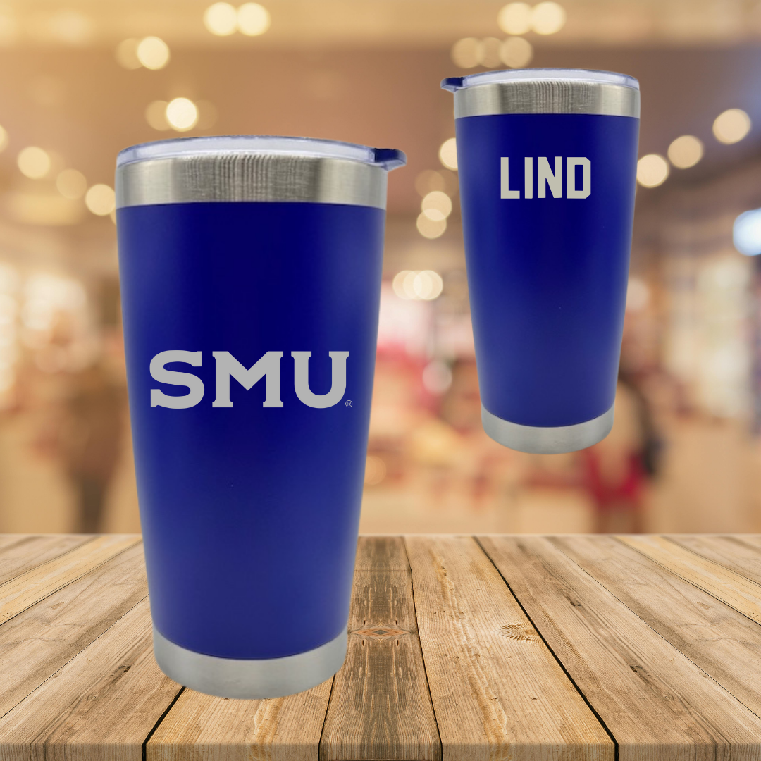 Southern Methodist University Swimming & Diving Blue Stainless Steel Tumbler - Olivia Lind