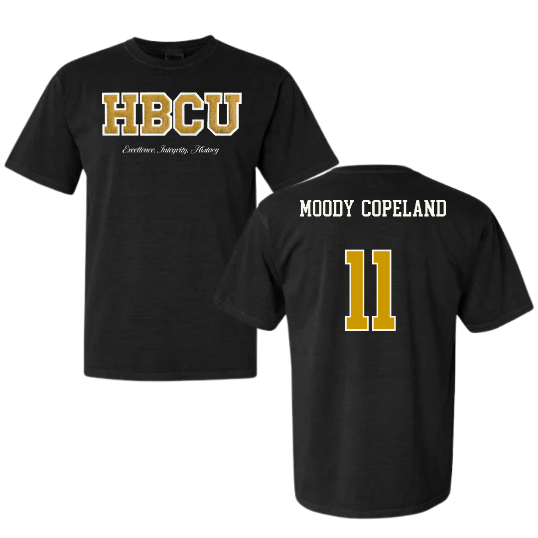 Alabama State University Football Black HBCU Varsity Comfort Colors Tee - #11 Aydden Moody-copeland