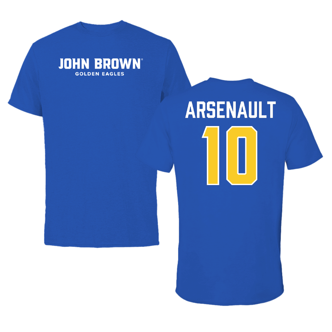 John Brown University Volleyball (W) Blue John Brown Tee - #10 Caroline Arsenault