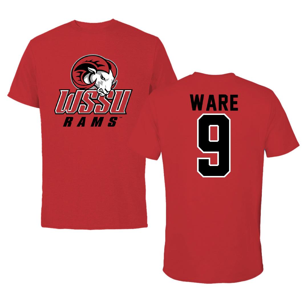 Winston-Salem State University Softball Red Performance Tee - #9 TaKara Ware