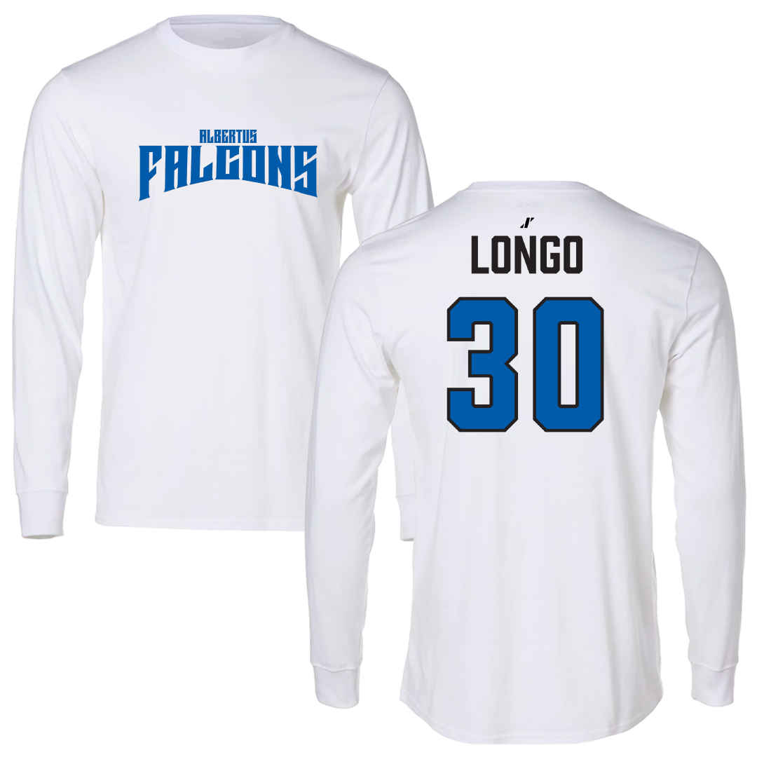 Albertus Magnus College Lacrosse (M) White Classic Long Sleeve - #30 Nick Longo