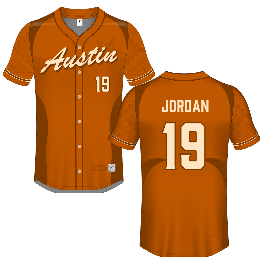University of Texas Orange Campus Connect Button-Down Jersey - #19 Donovan Jordan