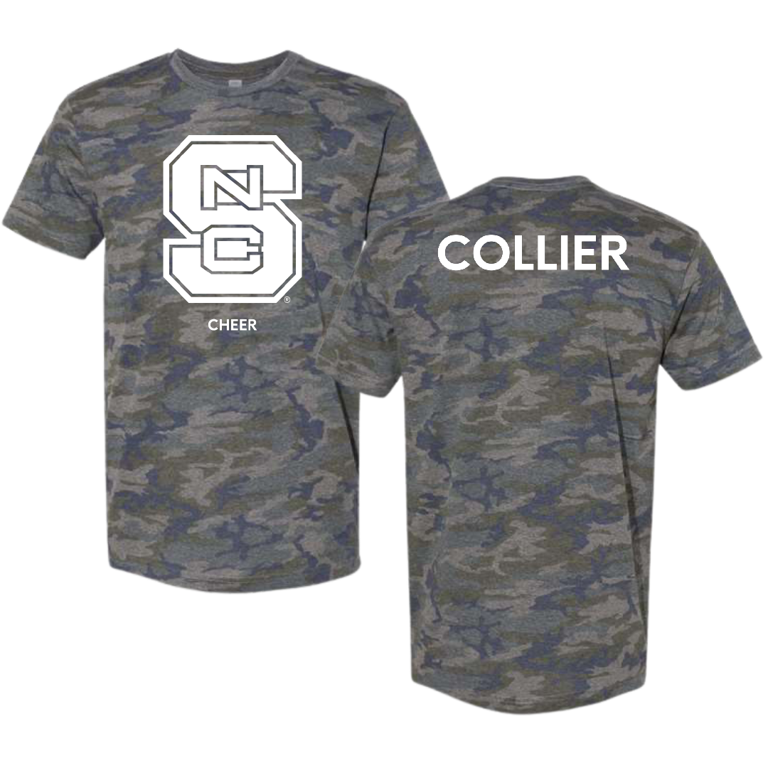 North Carolina State University Cheer Vintage Camo Tee - Kennedy Collier