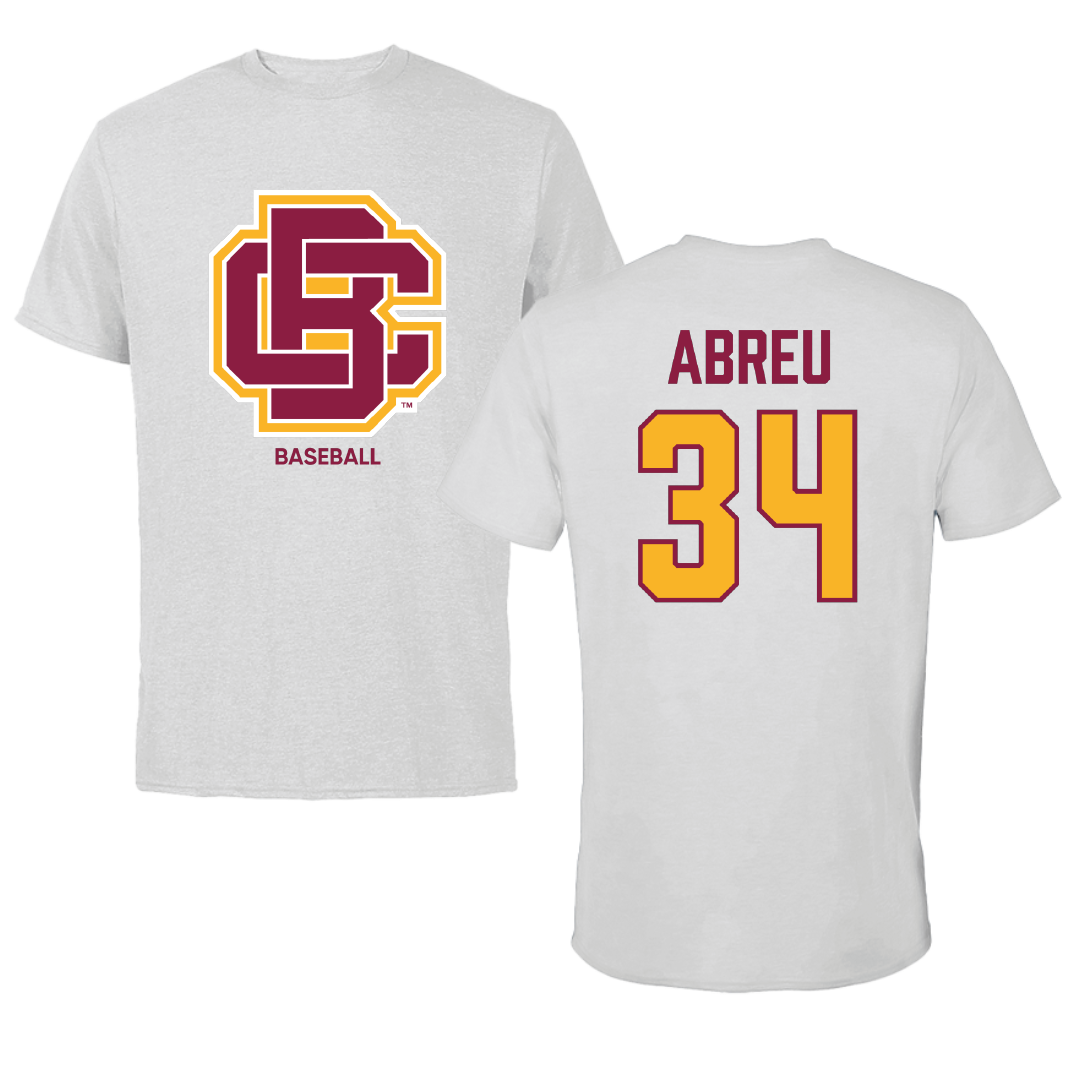 Bethune-Cookman University Baseball Light Gray Tee - #34 Harbersting Abreu