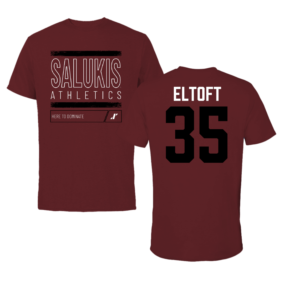 Southern Illinois University at Carbondale Baseball Maroon Dominate Performance Tee - #35 Bennett Eltoft