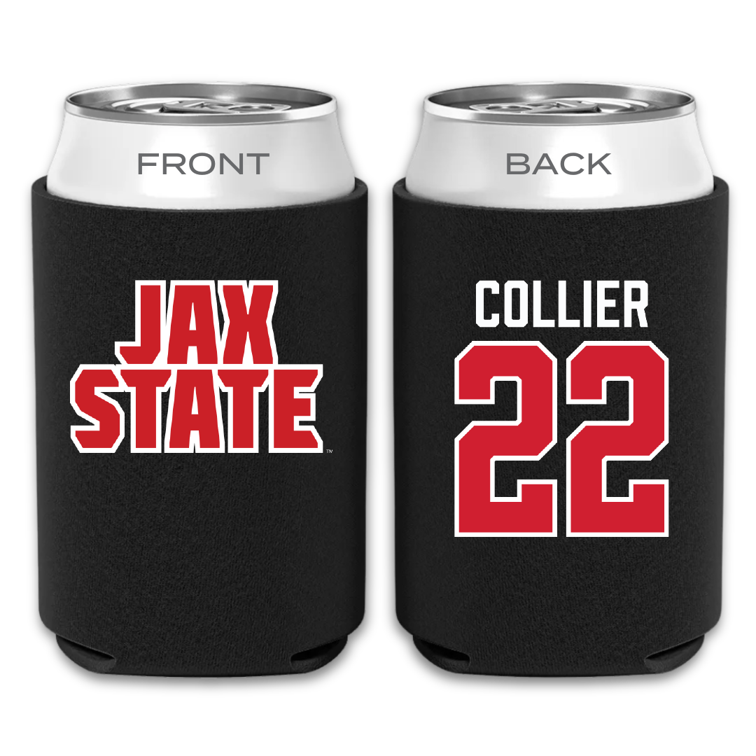Jacksonville State University Football Black Can Cooler - #22 Travis Collier