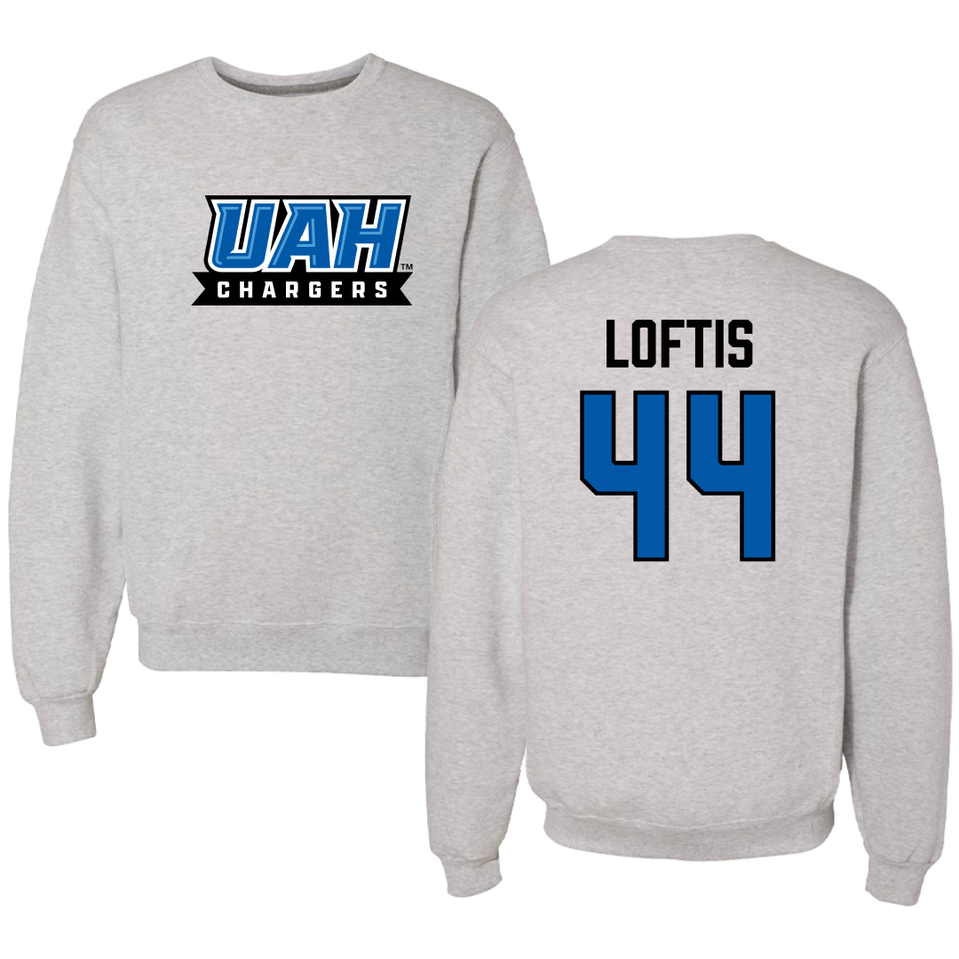 Huntsville Baseball Light Gray Crewneck - #44 Cole Loftis