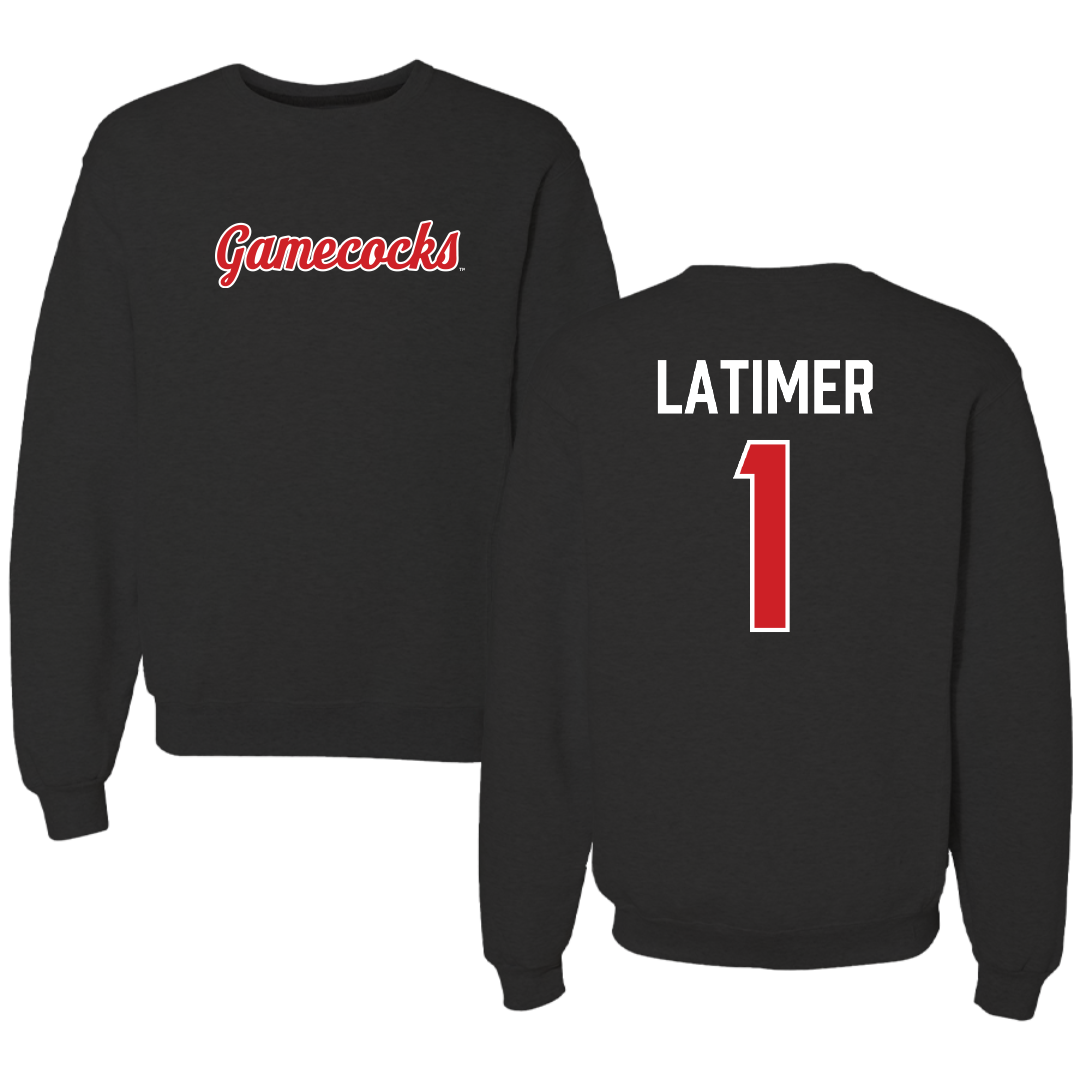 Jacksonville State University Football Black Crewneck - #1 Geimere Latimer