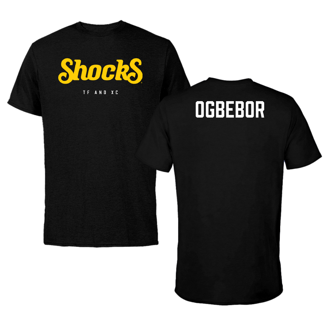 Wichita State University TF and XC Black Shocks Tee - Chairo Ogbebor