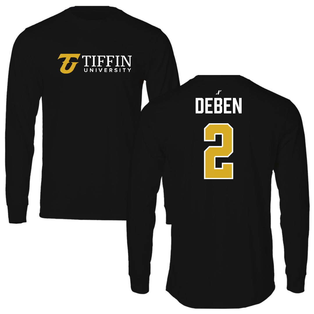 Tiffin University Soccer Black Performance Long Sleeve - #2 Yago Deben
