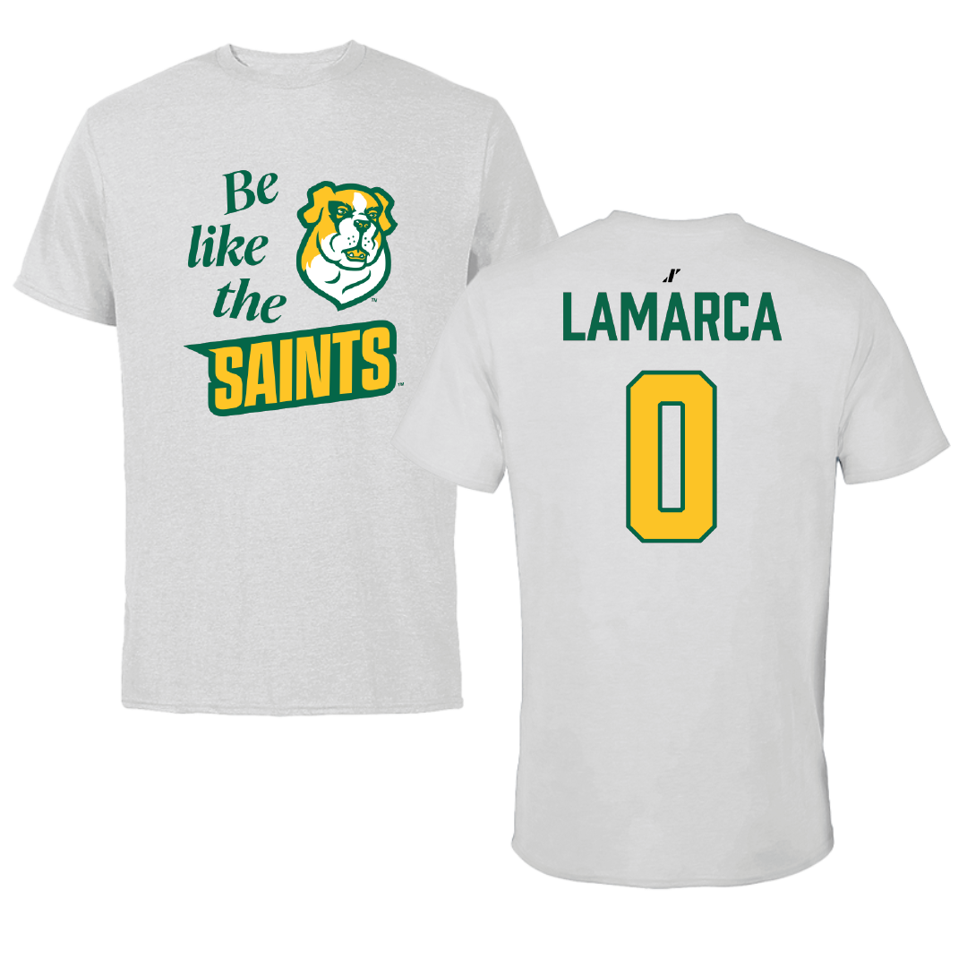 Siena University Lacrosse (M) Light Gray Be Like Us Performance Tee - #0 Jack Lamarca