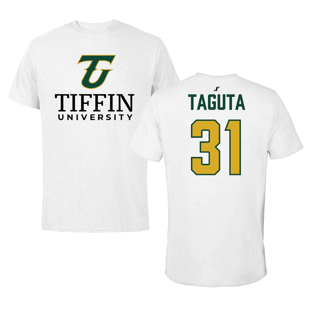 Tiffin University Soccer (M) White Tee - #31 Tadi Taguta