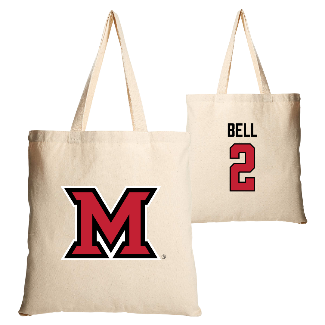 Miami University (Ohio) Football Tan Canvas Tote Bag - #2 Devin Bell