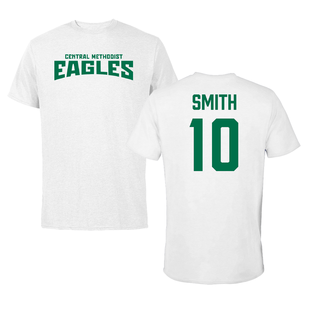 Central Methodist University Basketball (W) White Classic Performance Tee - #10 Katelynn Smith