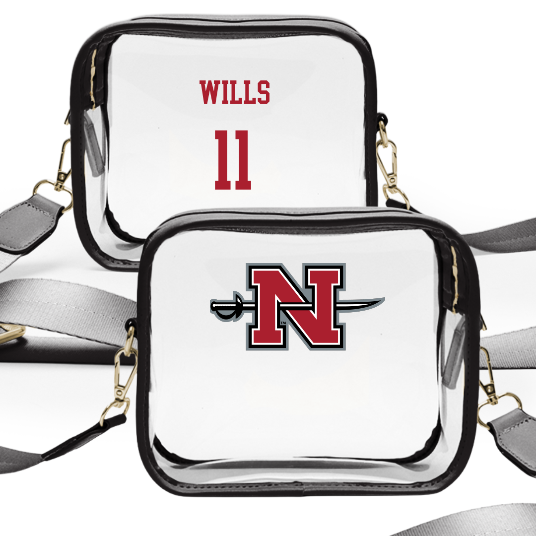 Nicholls State University Soccer (W) Black Clear Stadium Bag - #11 Olivia Wills
