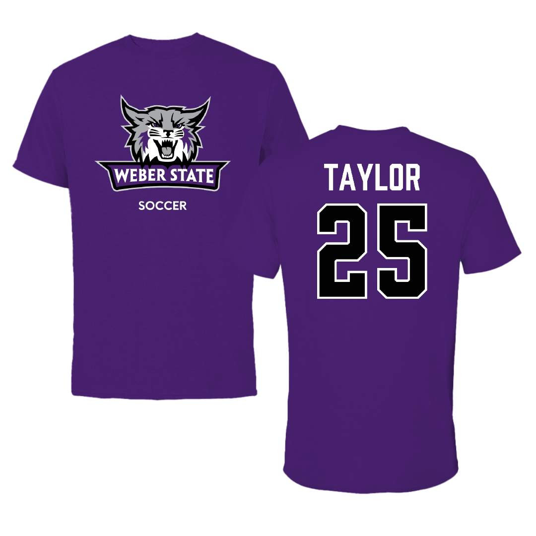 Weber State University Soccer (W) Purple Performance Tee - #25 McKenzie Taylor