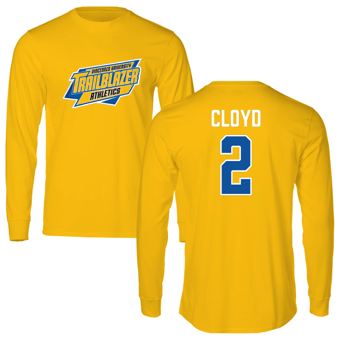 Vincennes University Baseball Gold Long Sleeve - #2 Brady Cloyd