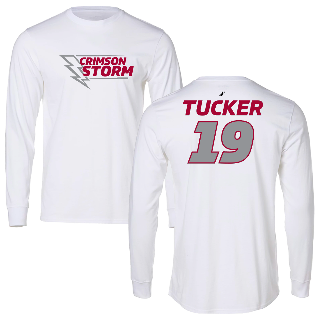 Southern Nazarene University Baseball White Long Sleeve - #19 Caleb Tucker