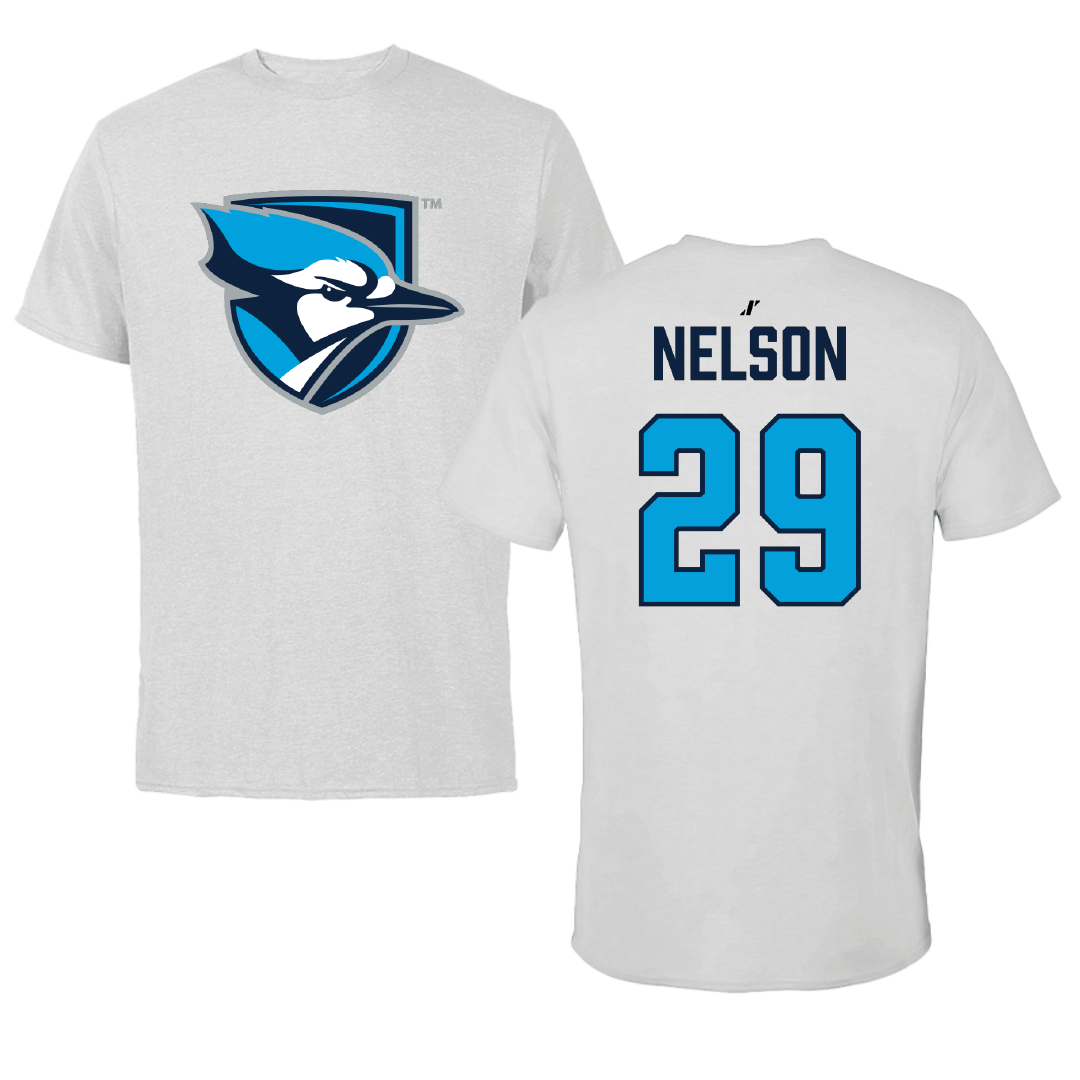 Elmhurst University Baseball Light Gray Performance Tee - #29 Aidan Nelson