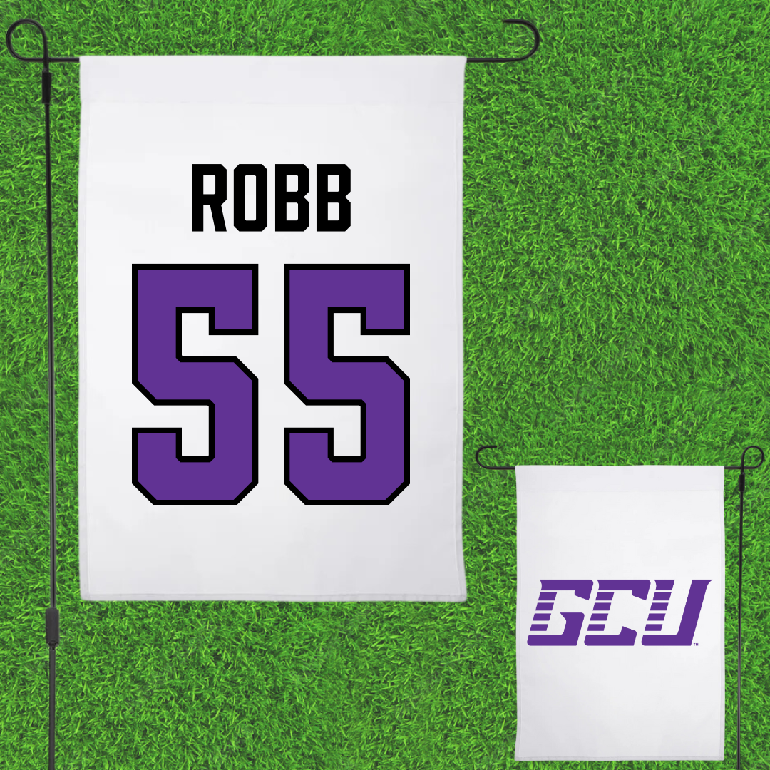 Grand Canyon University Baseball White Garden Flag - #55 Nicholas Robb