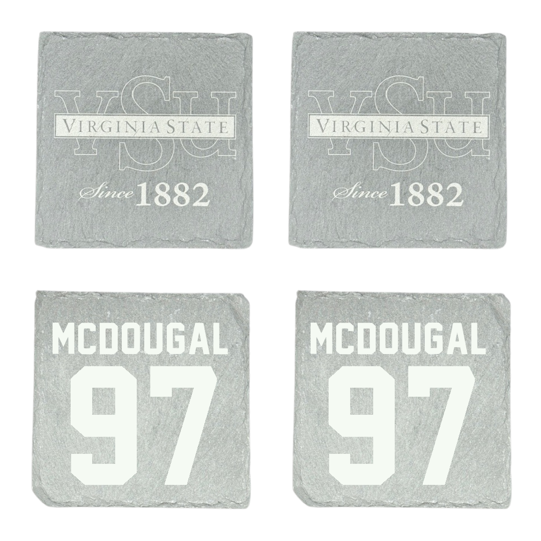 Virginia State University Football Stone Coaster (4 Pack)  - #97 DeJhun McDougal
