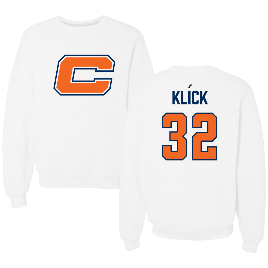 Carroll University Lacrosse (M) White Crewneck - #32 Aiden Klick