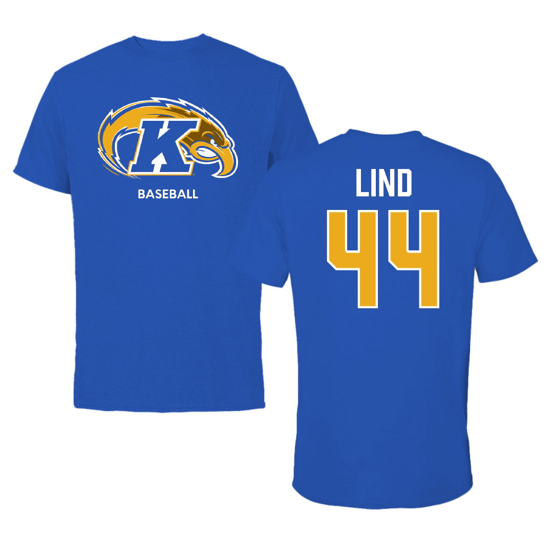 Kent State University Baseball Blue Performance Tee - #44 Parker Lind