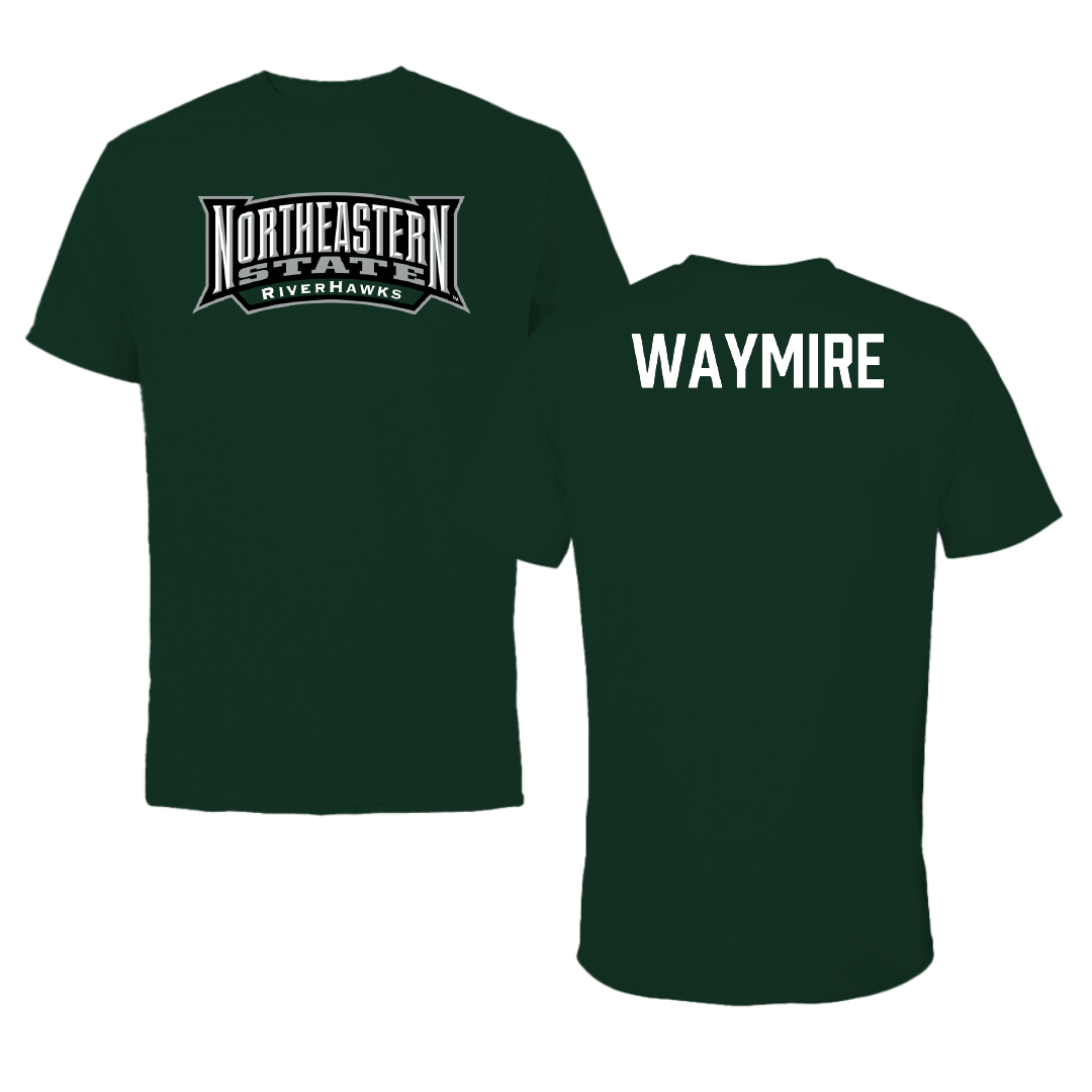 Northeastern State University Golf Forest Green Block Tee - Cole Waymire