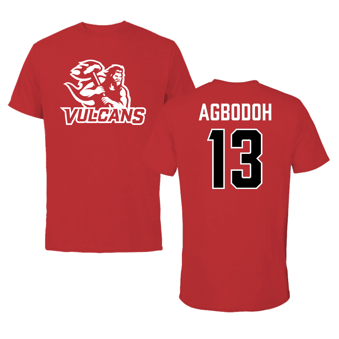 PennWest California Soccer Red Performance Tee - #13 Yves Agbodoh