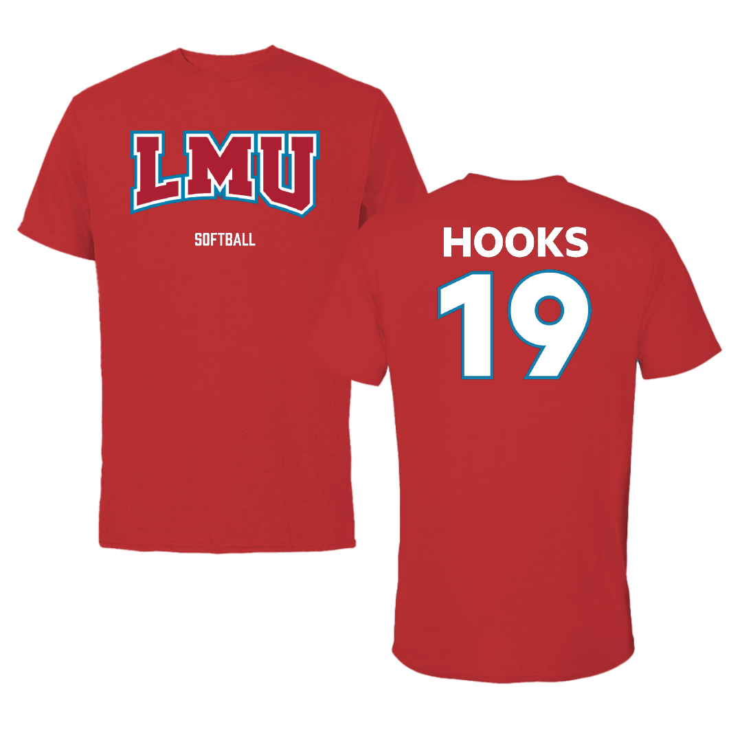 Loyola Marymount University Softball Red Tee - #19 Savannah Hooks