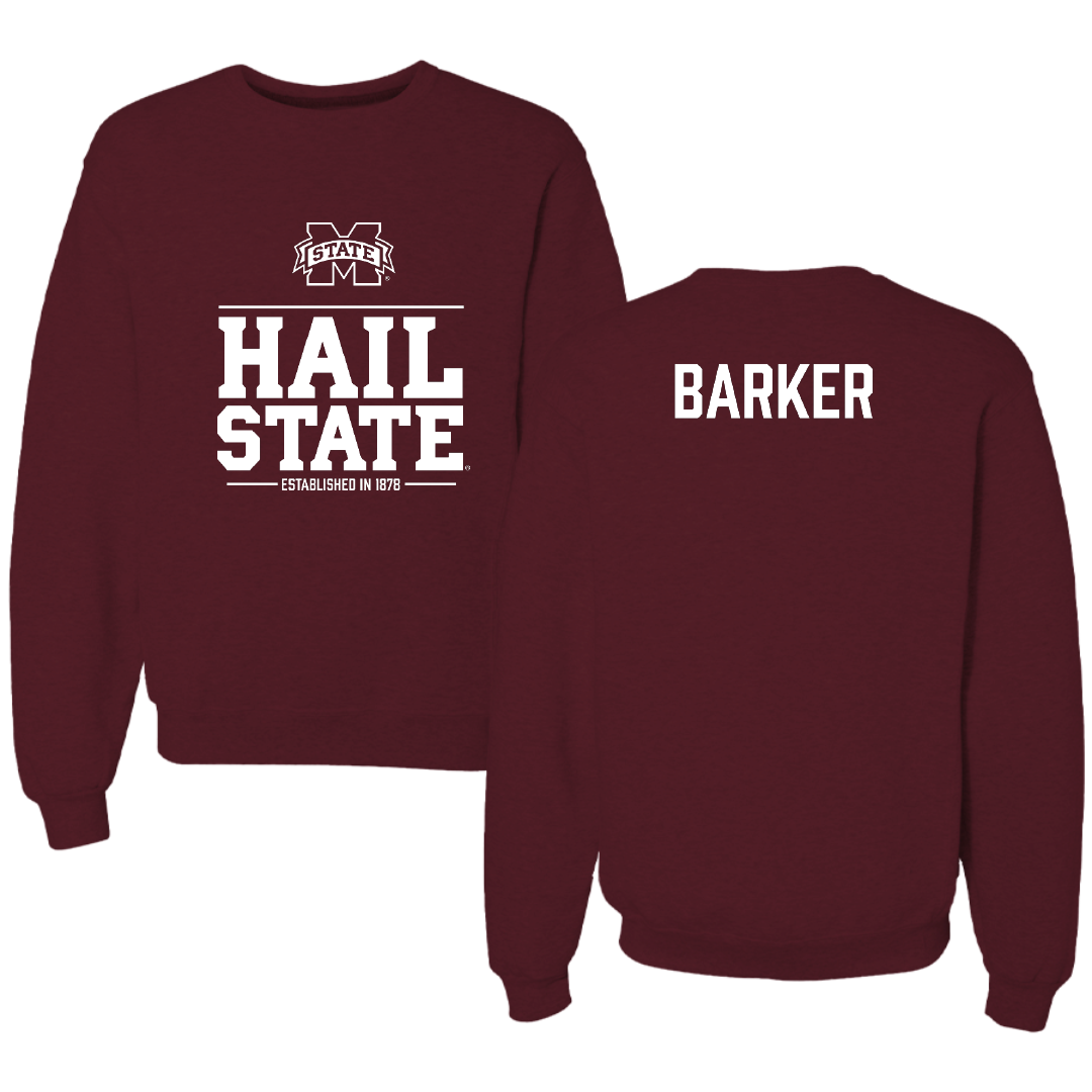 Mississippi State University TF and XC Maroon General Crewneck - Christion Barker