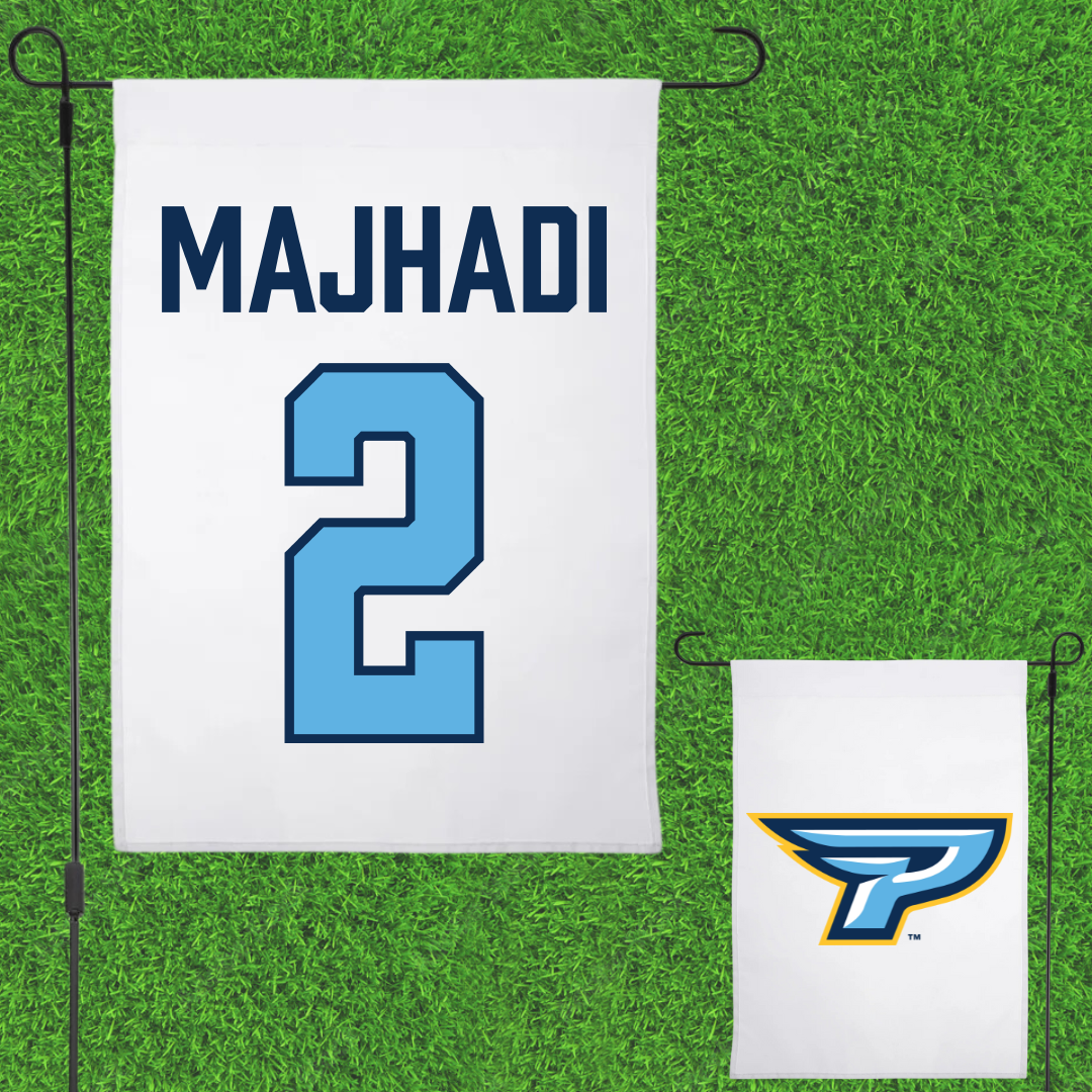 Point University Soccer White Garden Flag - #2 Achraf Majhadi