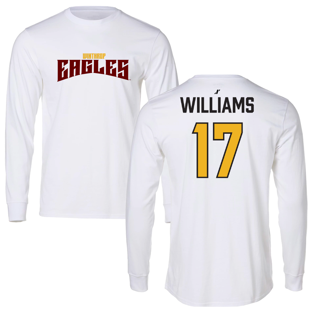 Winthrop University Soccer White Classic Long Sleeve - #17 Mathew Williams