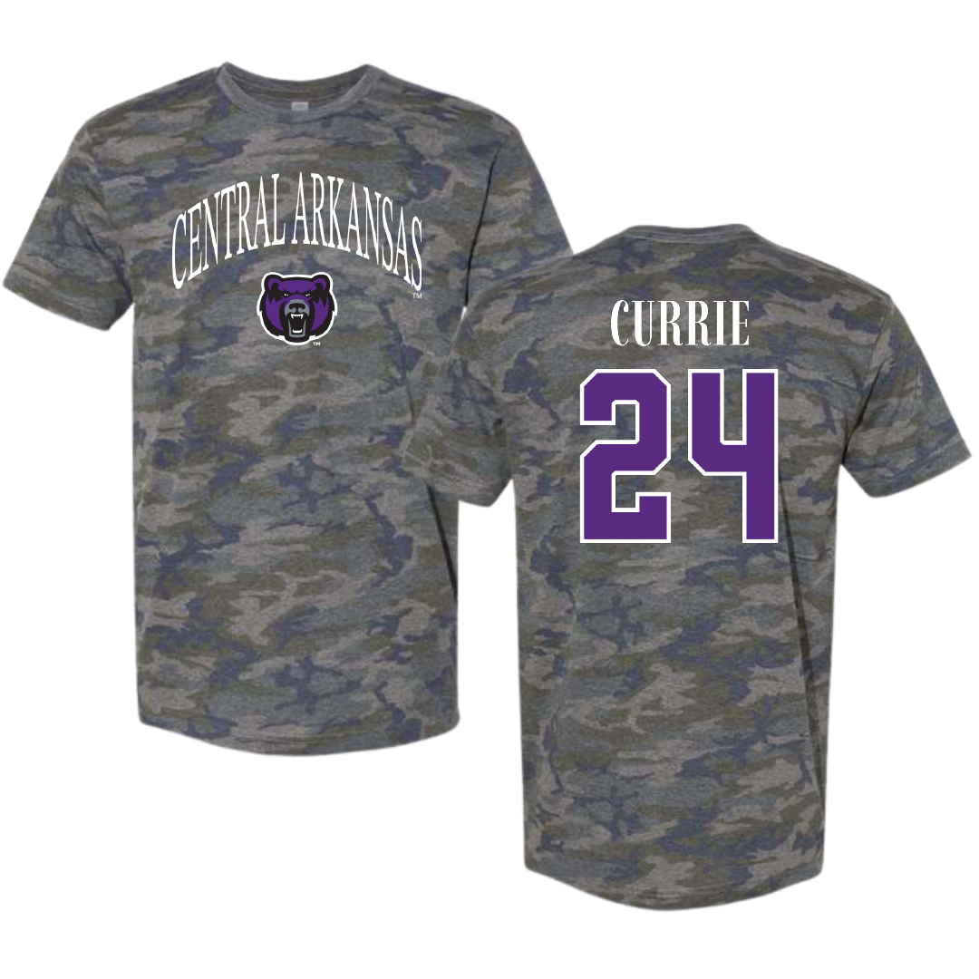 University of Central Arkansas Softball Vintage Camo Tee - #24 Sarah Currie