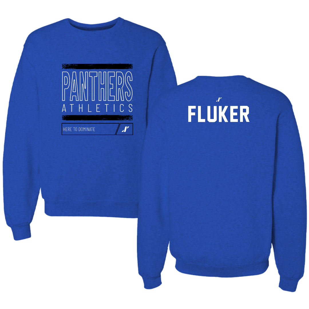 Georgia State University TF and XC Blue Dominate Crewneck - Ronasche Fluker