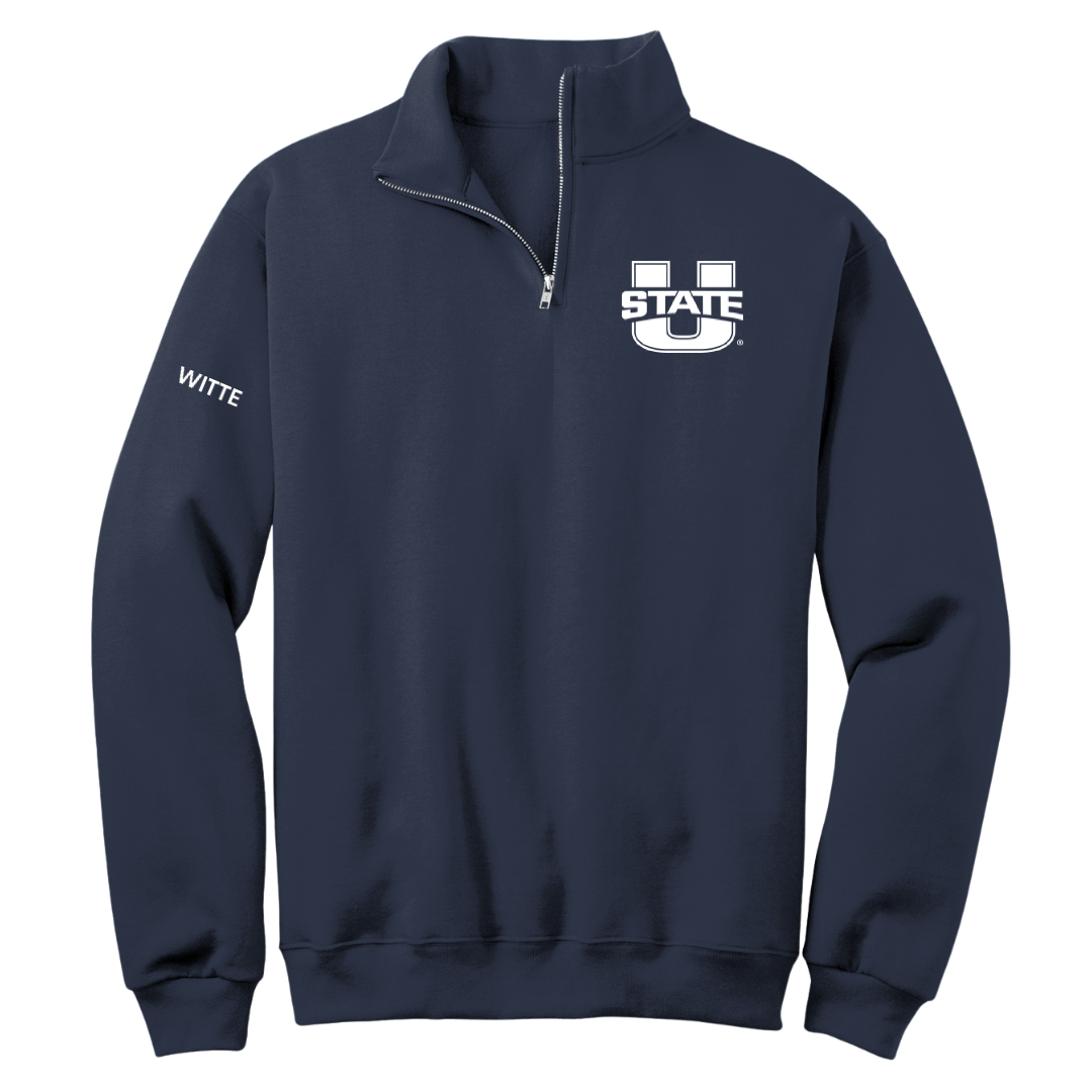 Utah State University Gymnastics (W) Navy Quarter-Zip - Mya Witte