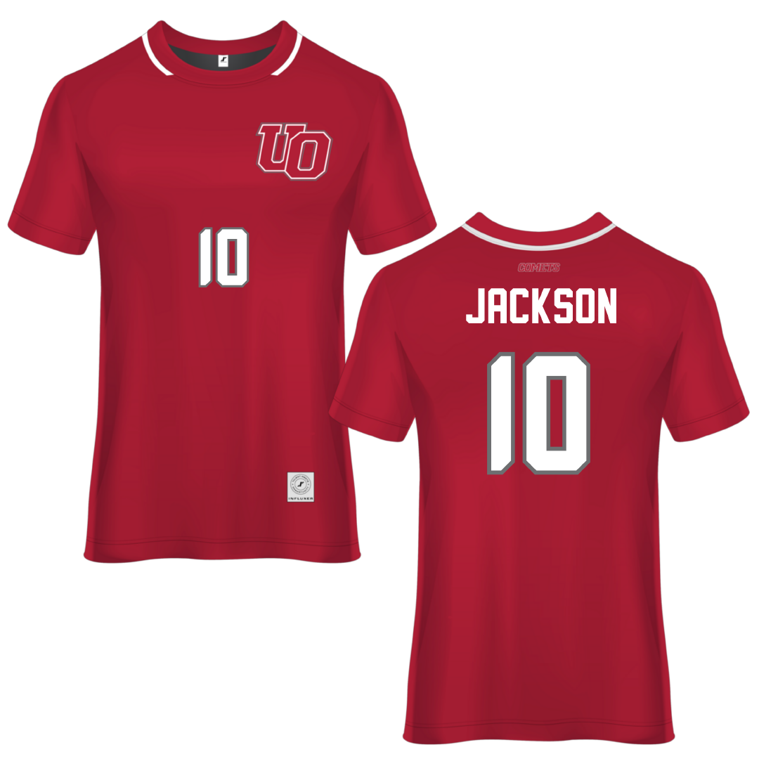 The University of Olivet Red Soccer Jersey - #10 Marcel Jackson