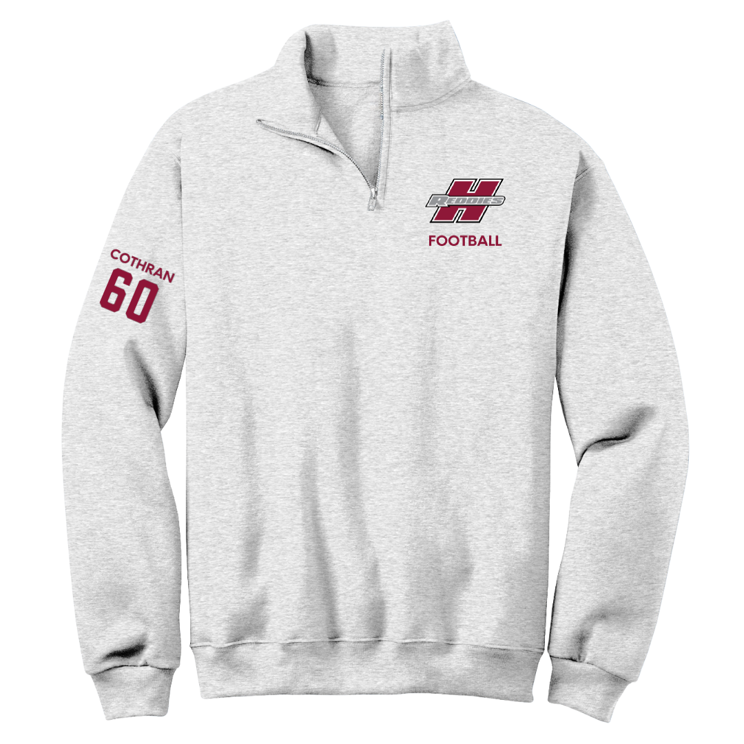 Henderson State University Football Light Gray Quarter-Zip - #60 Isaac Cothran