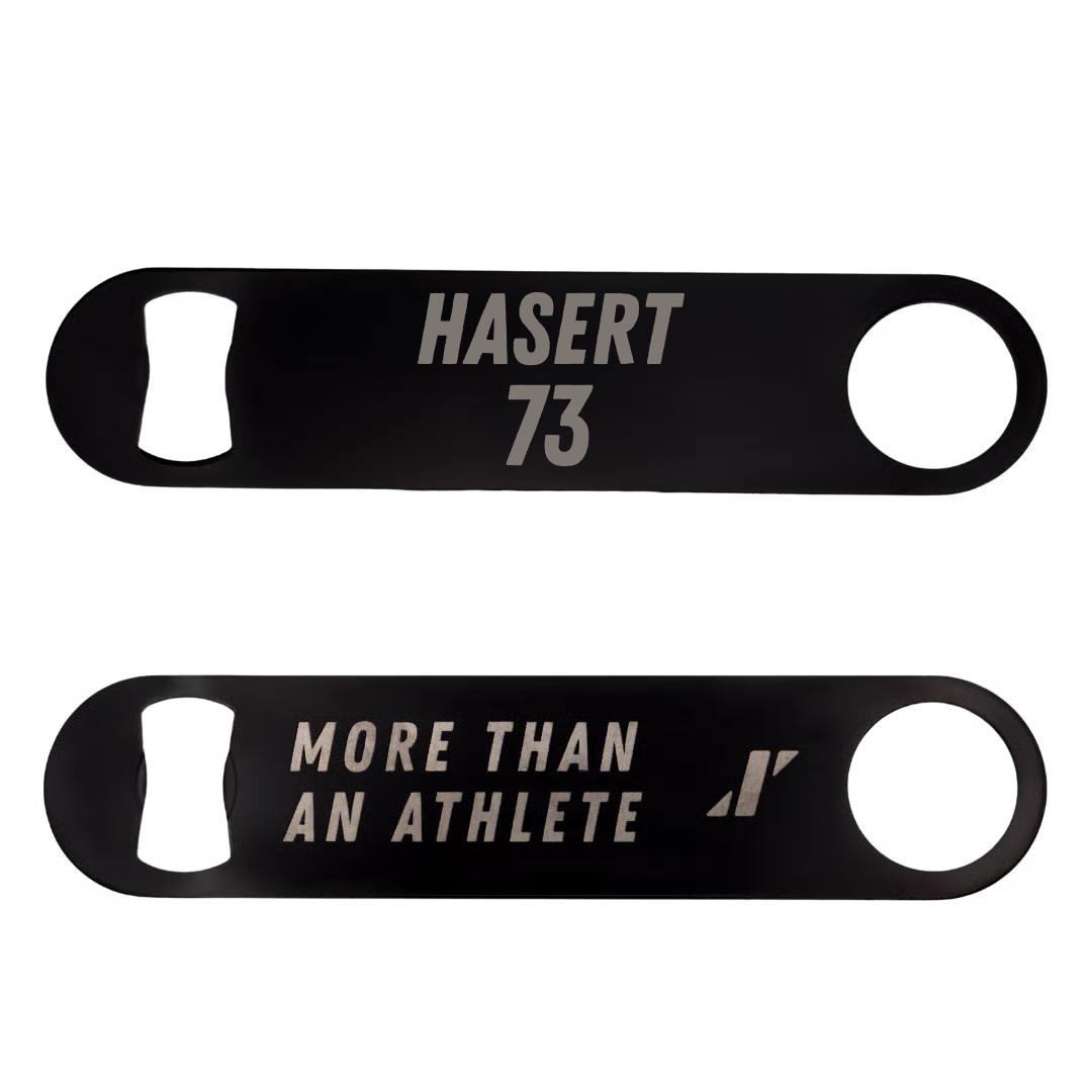 Football Black Bottle Opener - #73 Deylin Hasert
