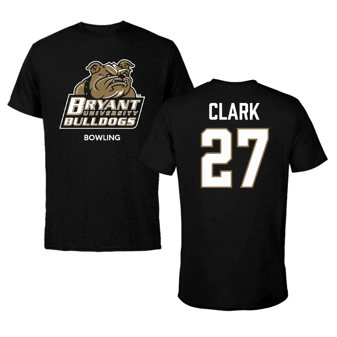 Bryant University Bowling (W) Black Tee - #27 Laura Clark