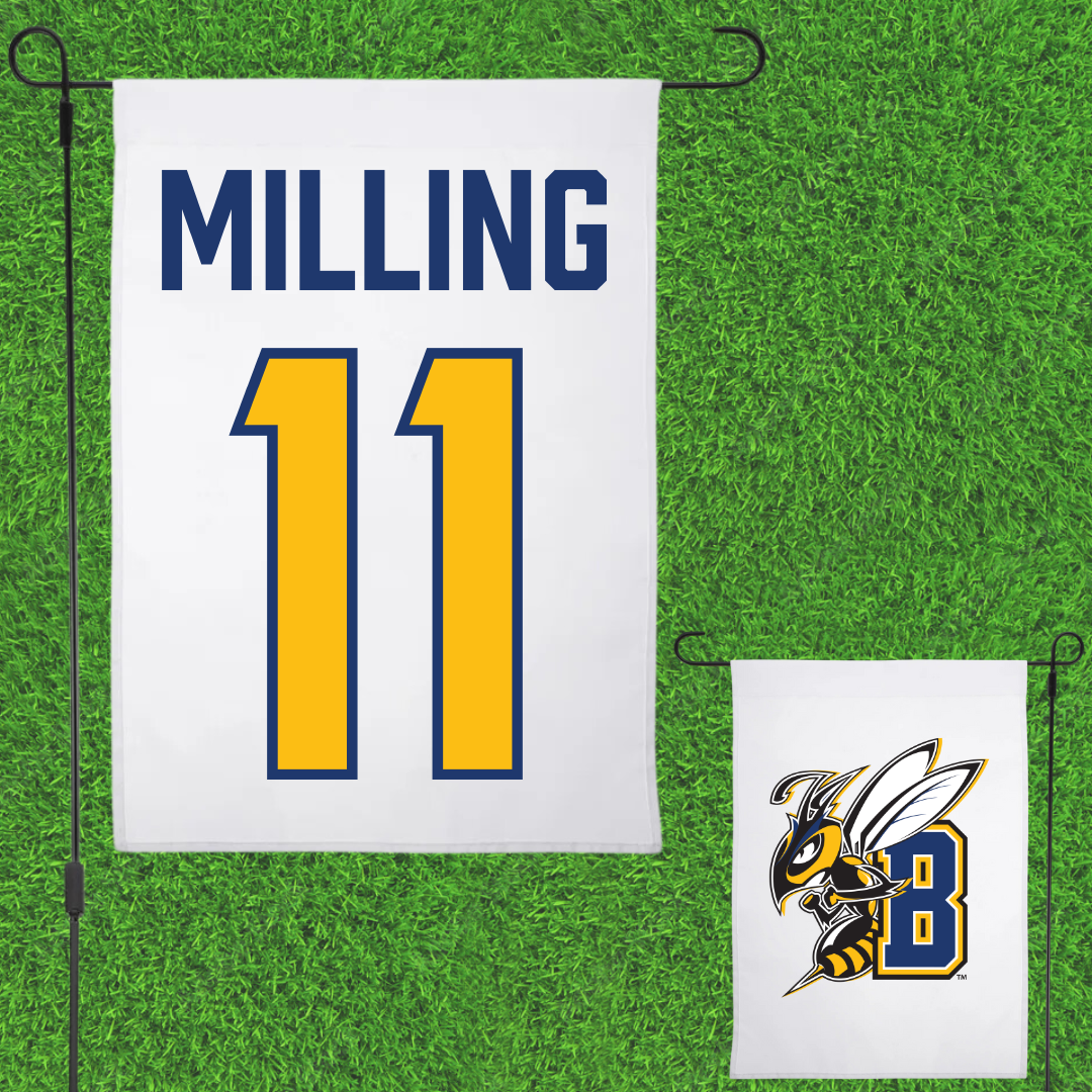 Montana State University Billings Basketball (M) White Garden Flag - #11 Jakob Milling