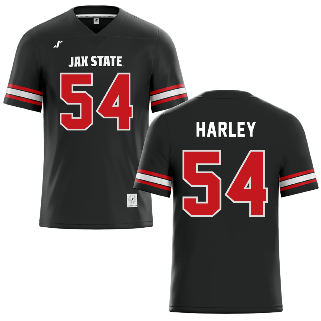 Jacksonville State University Black Football Jersey - #54 Daveion Harley