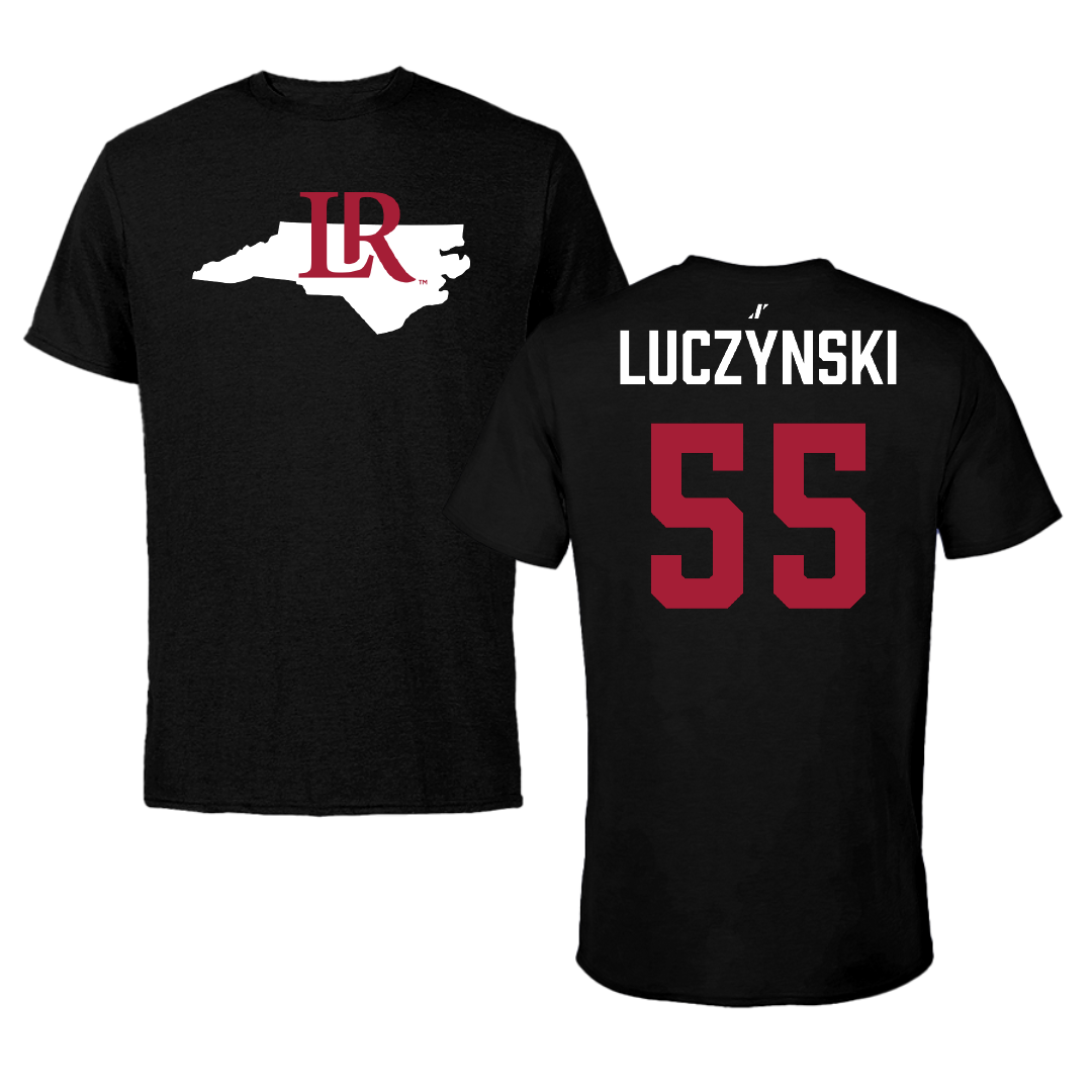Lenoir-Rhyne University Basketball Black State Performance Tee - #55 Conrad Luczynski