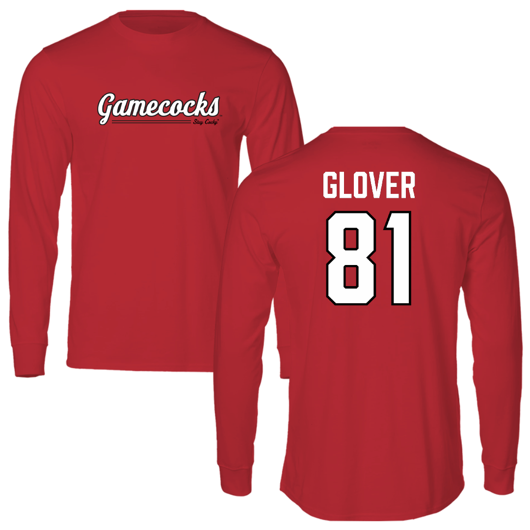 Jacksonville State University Football Red General Long Sleeve - #81 Gabe Glover