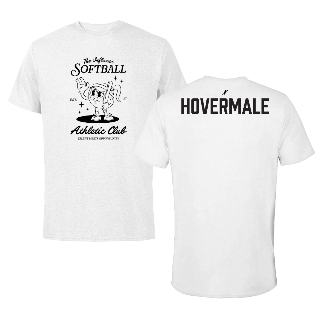 Softball White Influxer Athletic Club Tee - Alyssa Hovermale