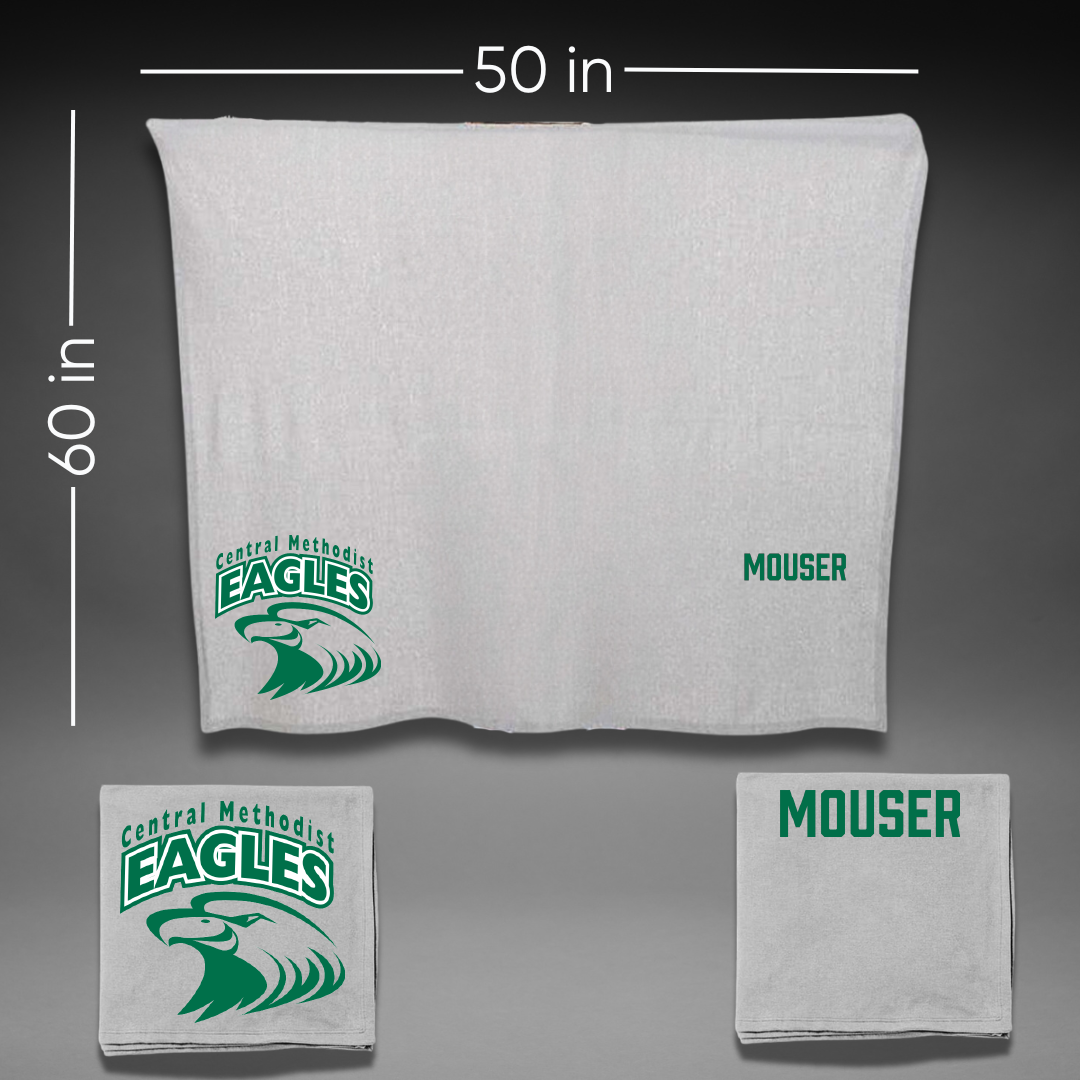 Central Methodist University Wrestling Gray Blanket - Lily Mouser