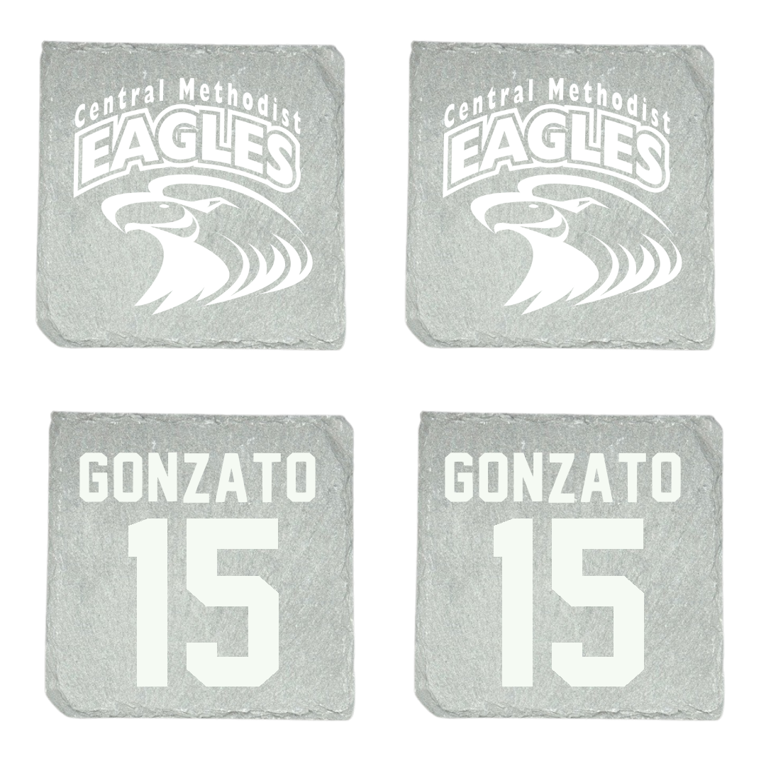 Central Methodist University Volleyball Stone Coaster (4 Pack)  - #15 Martina Gonzato