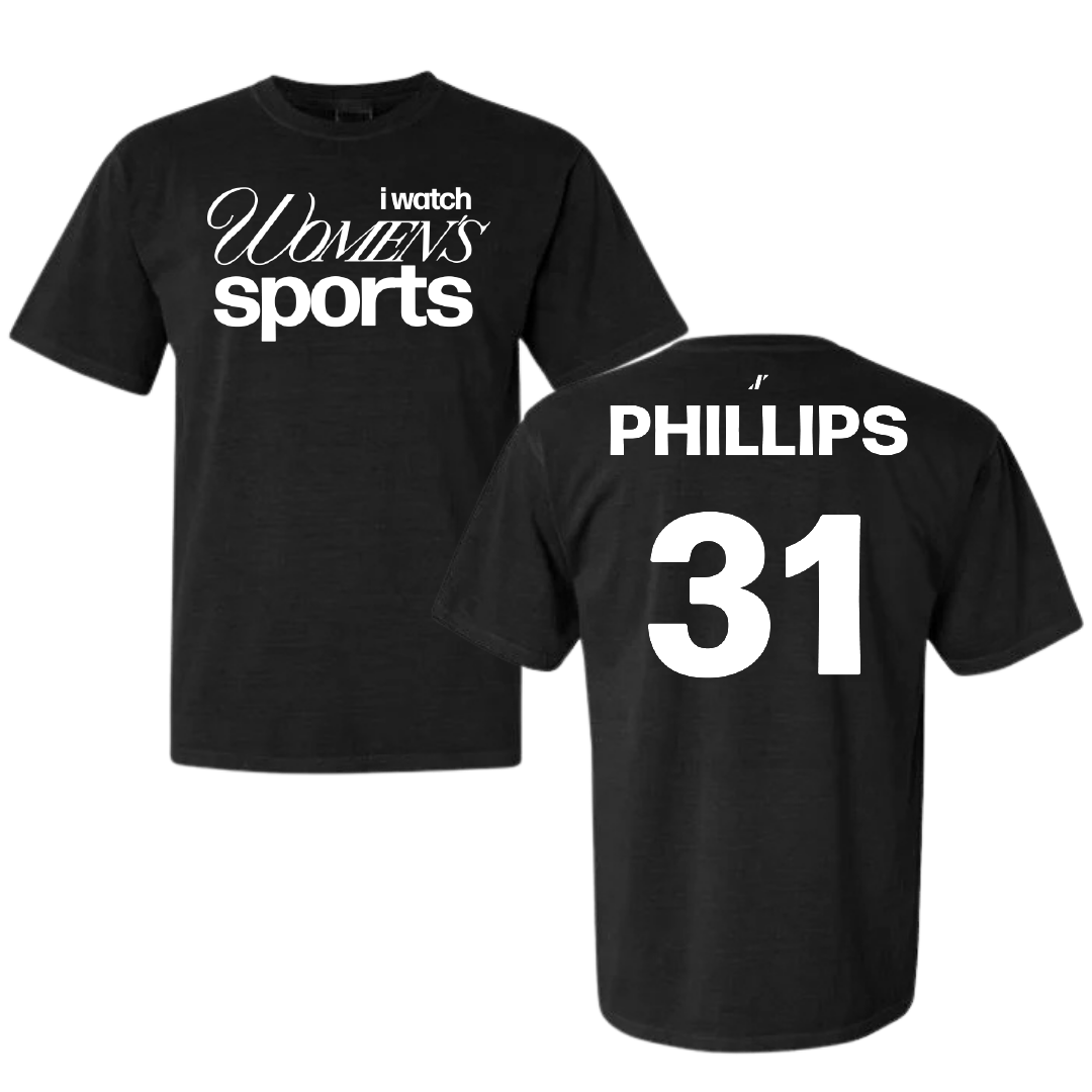 Lacrosse (W) Black WHM Comfort Colors Tee - #31 Anya Phillips
