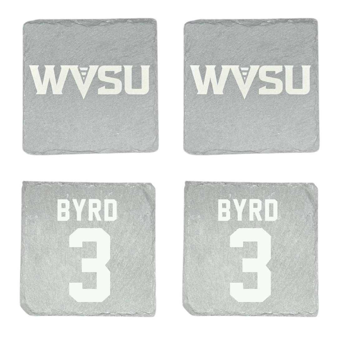 West Virginia State University Basketball (W) Stone Coaster (4 Pack)  - #3 Jennesse Byrd