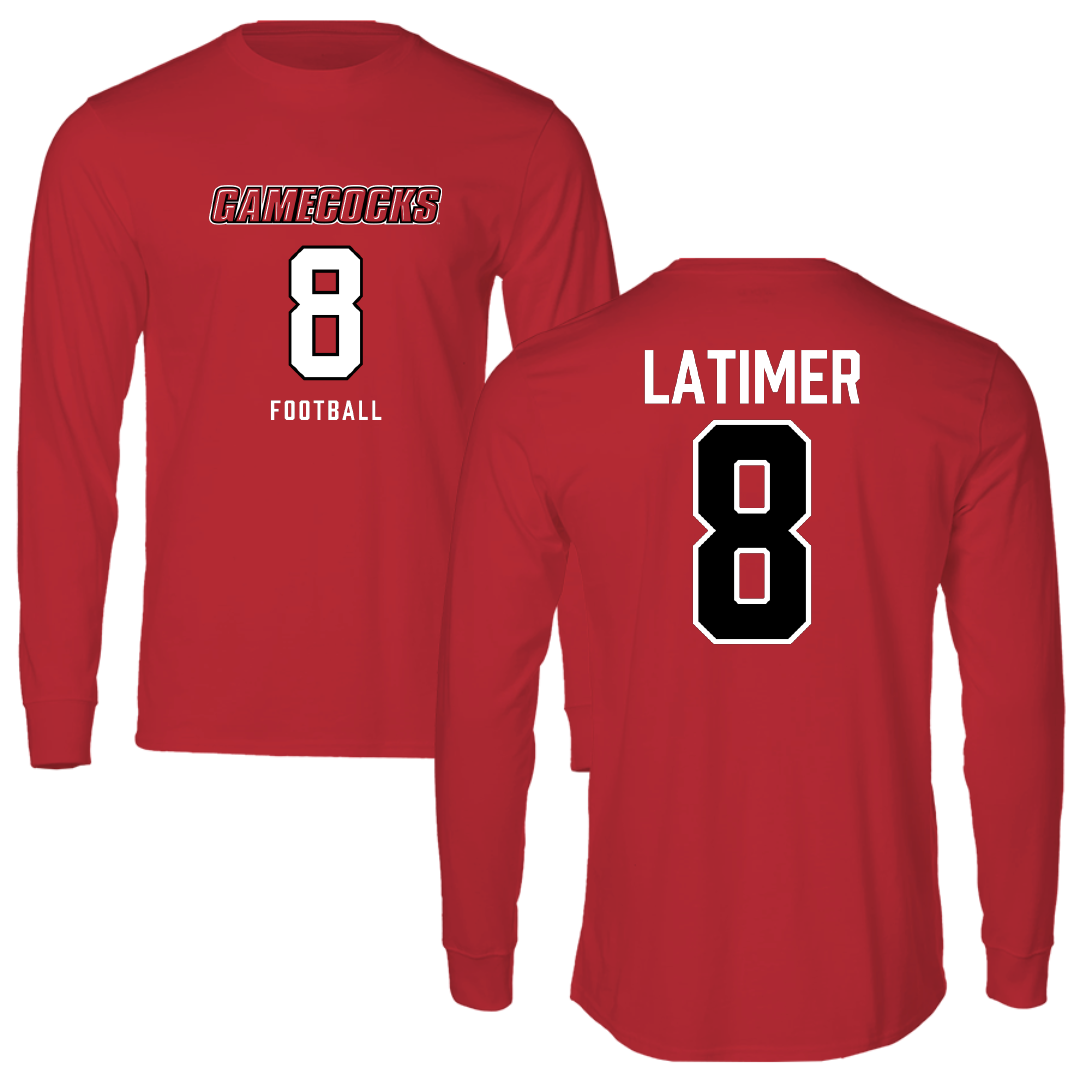 Jacksonville State University Football Red Long Sleeve - #8 Geimere Latimer
